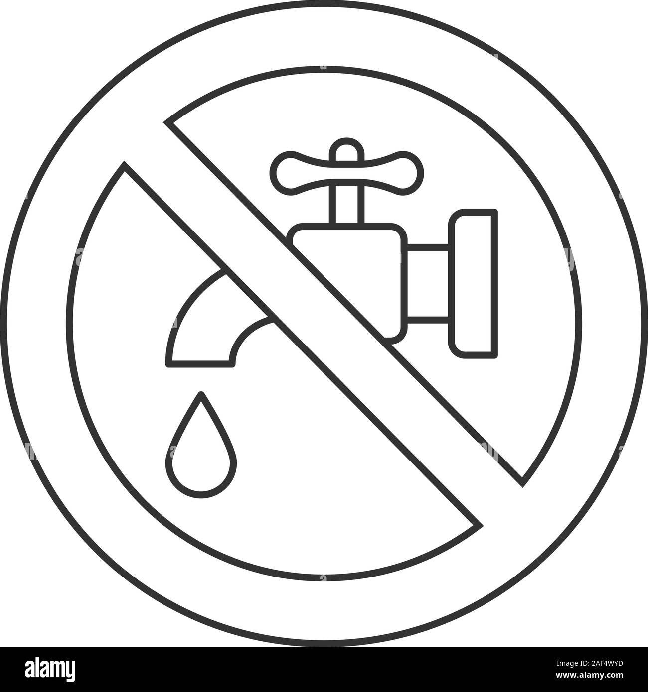 no drinking water sign