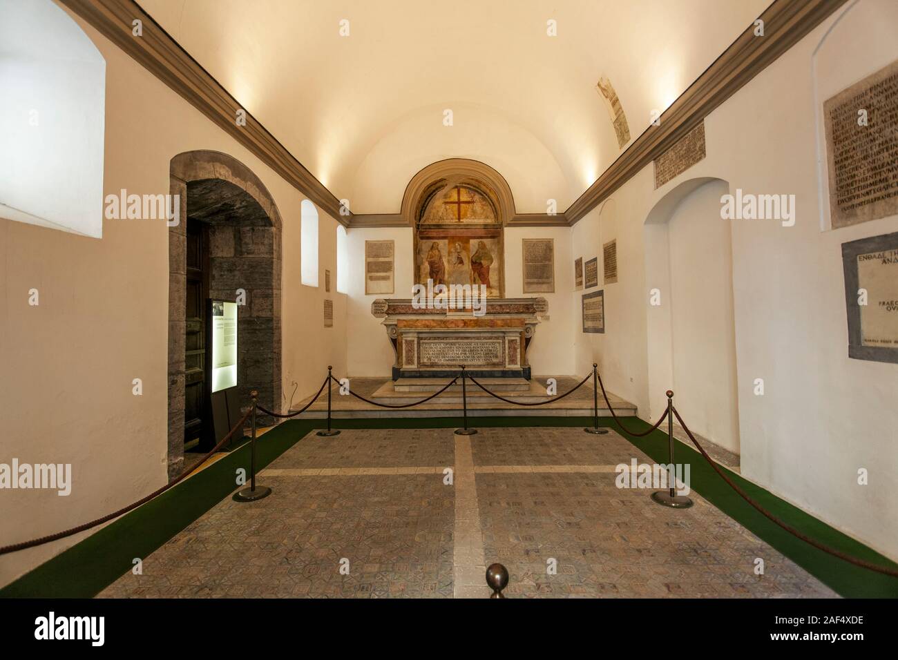 Cappella dei Pontano, Pontanos Chapel, Naples city Center, Campania, Italy Stock Photo