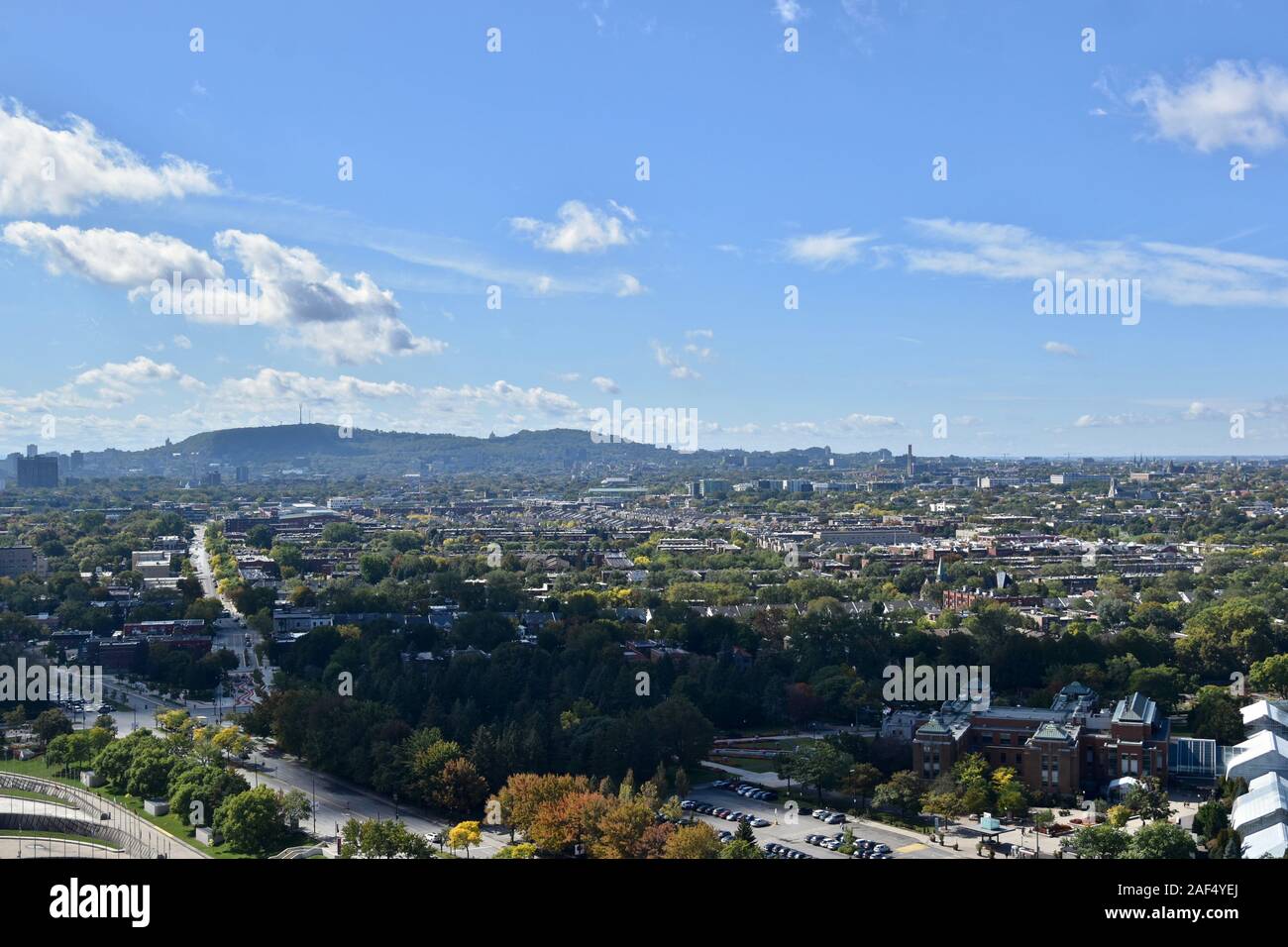 The Montreal Olympic Park, Montreal, Quebec, Canada Stock Photo