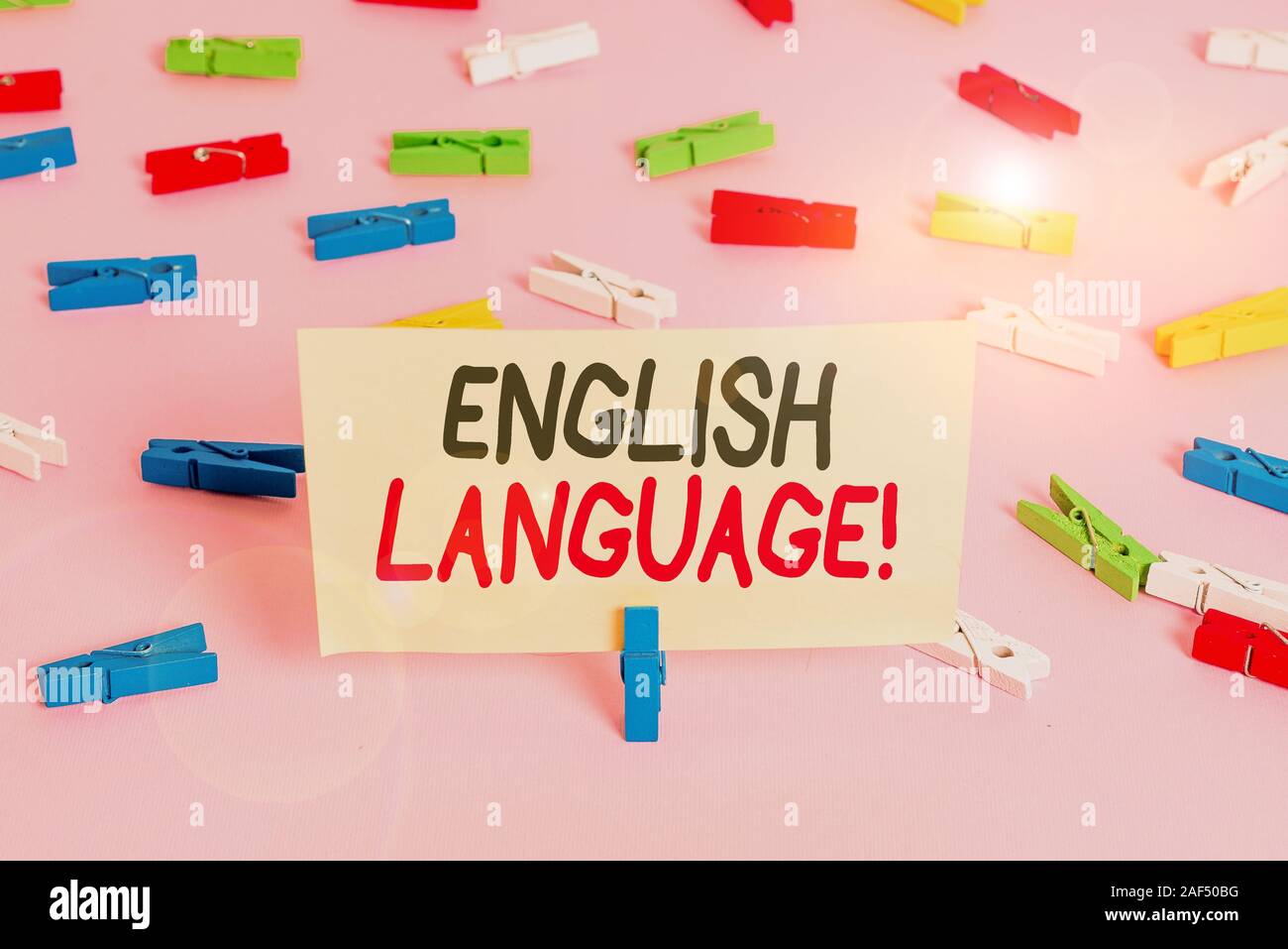 Conceptual hand writing showing English Language. Concept meaning third