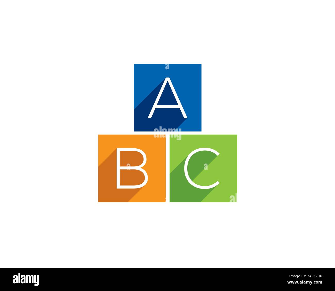 abc wordmark logo on stacked box Stock Vector Image & Art Alamy