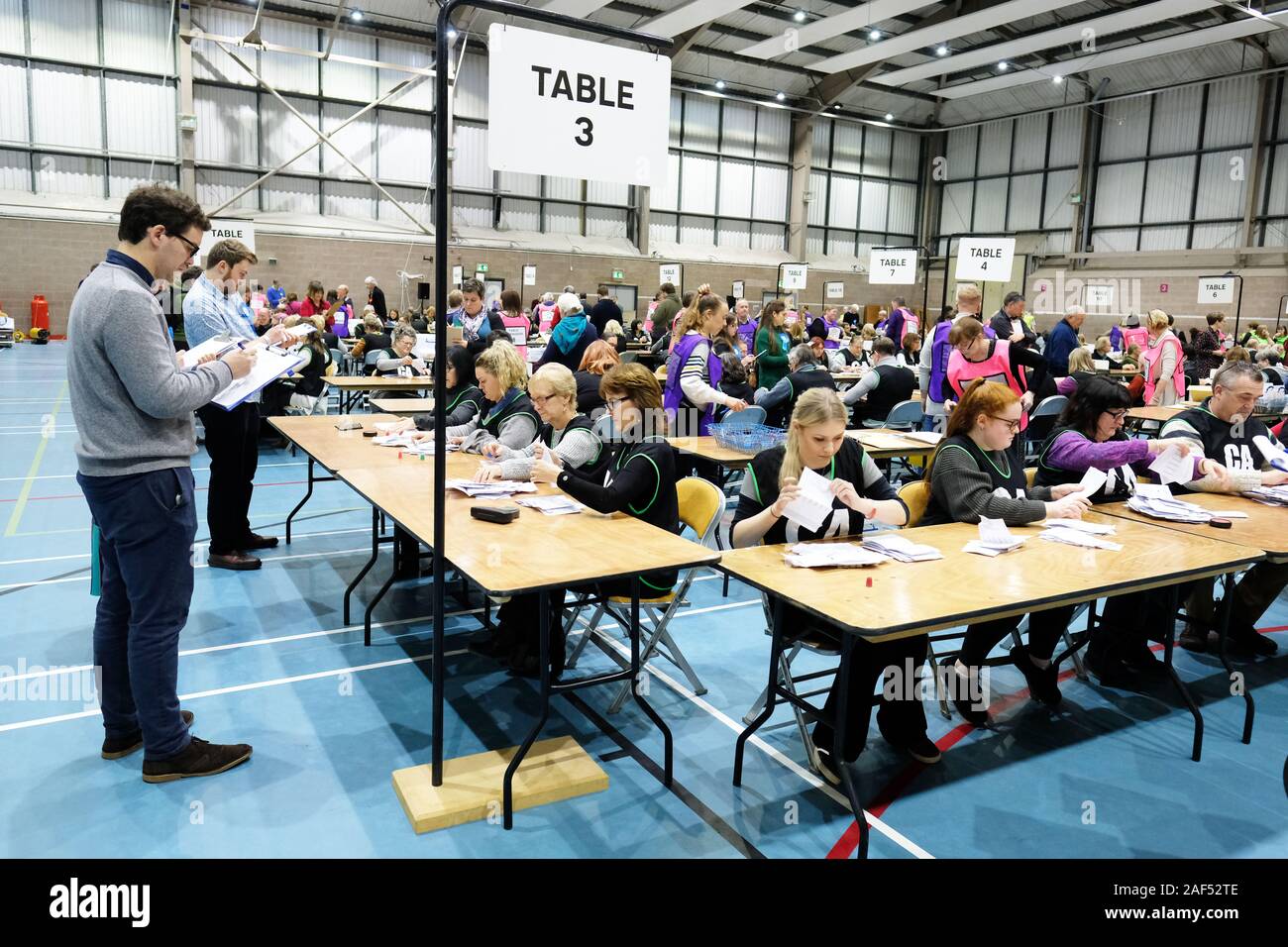 General Election Counting Tables Stock Photos General Election