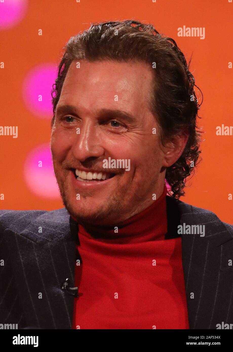 Matthew McConaughey during the filming for the Graham Norton Show at BBC Studioworks 6 Television Centre, Wood Lane, London, to be aired on BBC One on Friday evening. Stock Photo