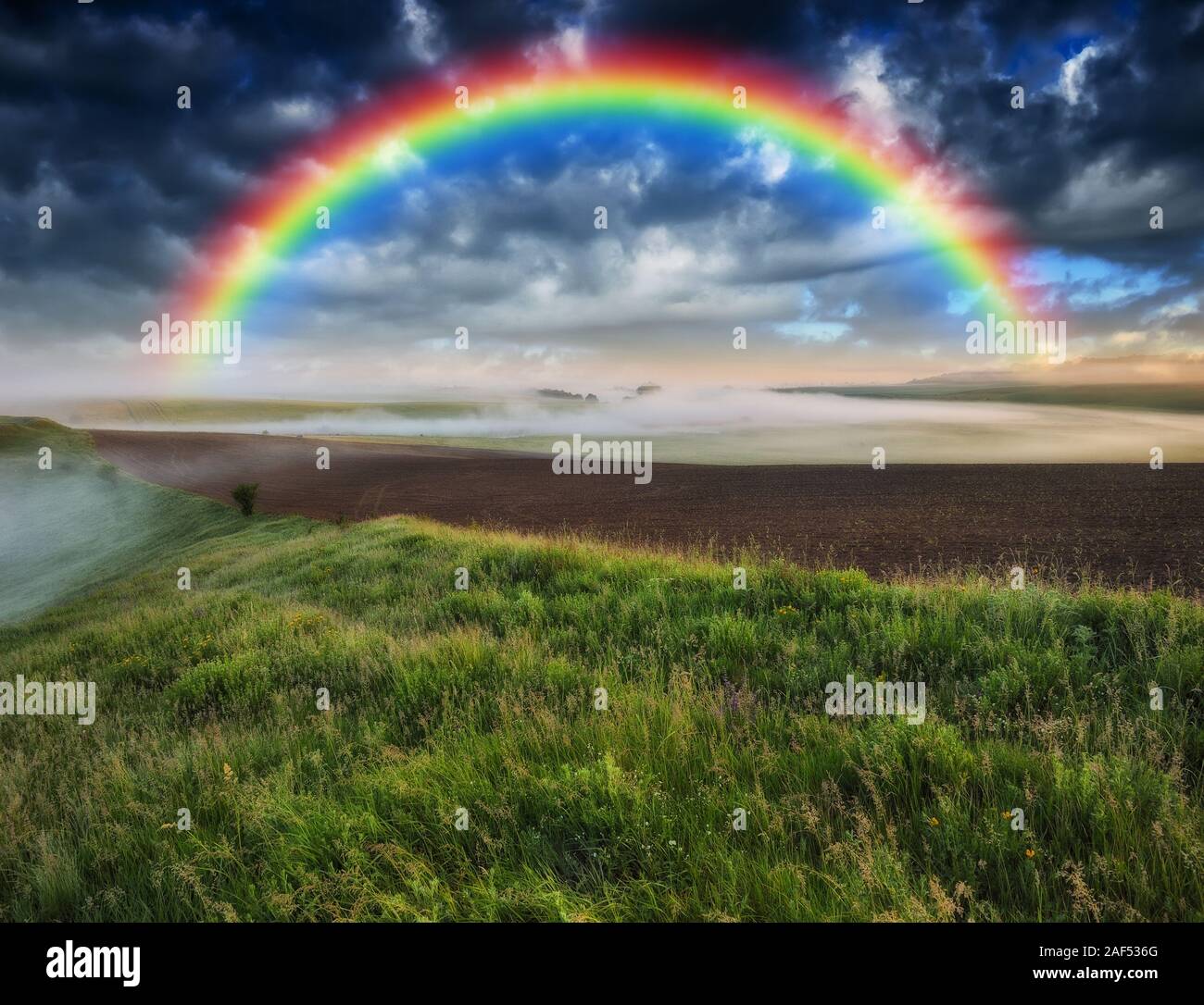 Rainbow after a thunderstorm hi-res stock photography and images - Alamy