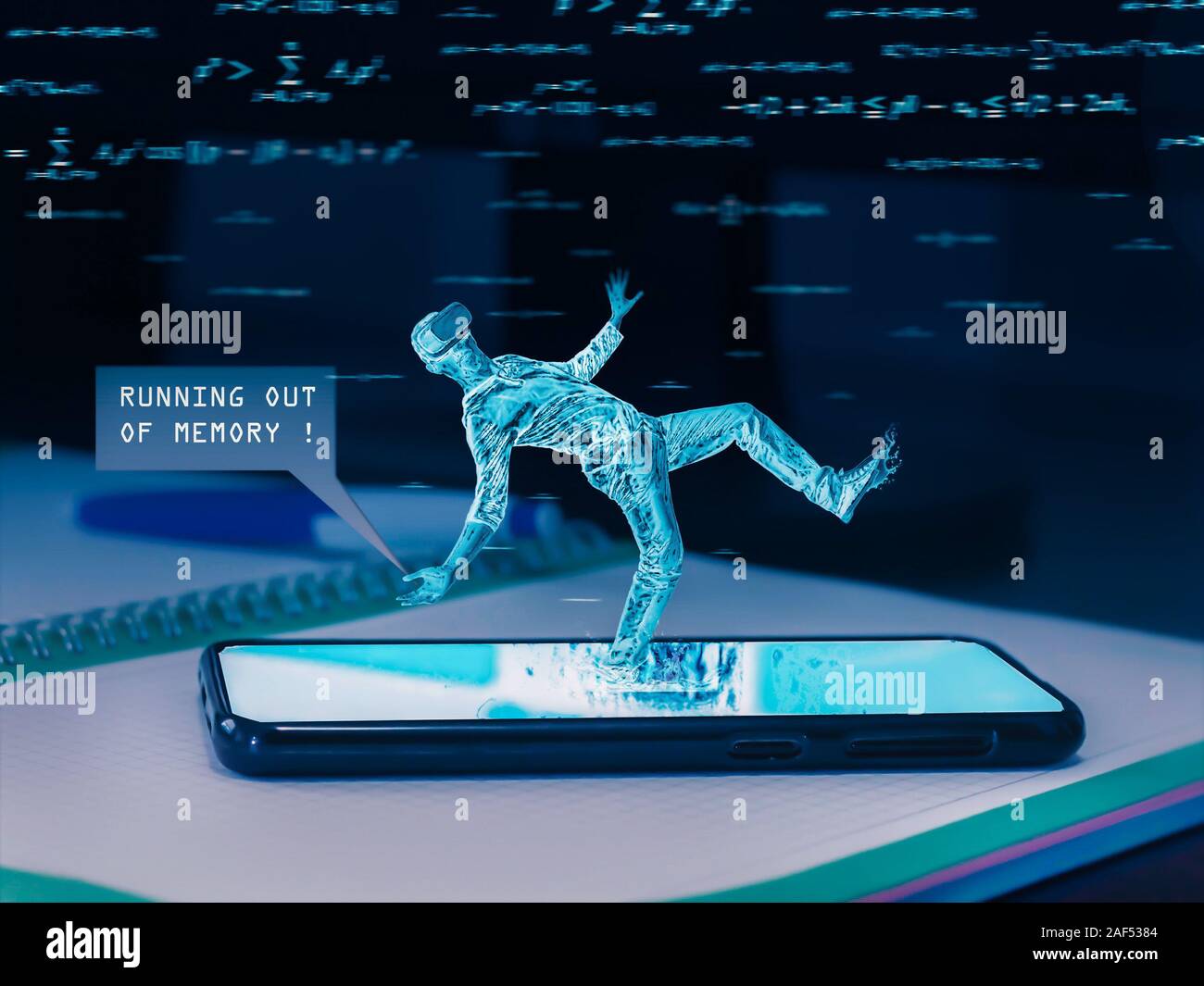 Mobile phone running out of memory Stock Photo Alamy