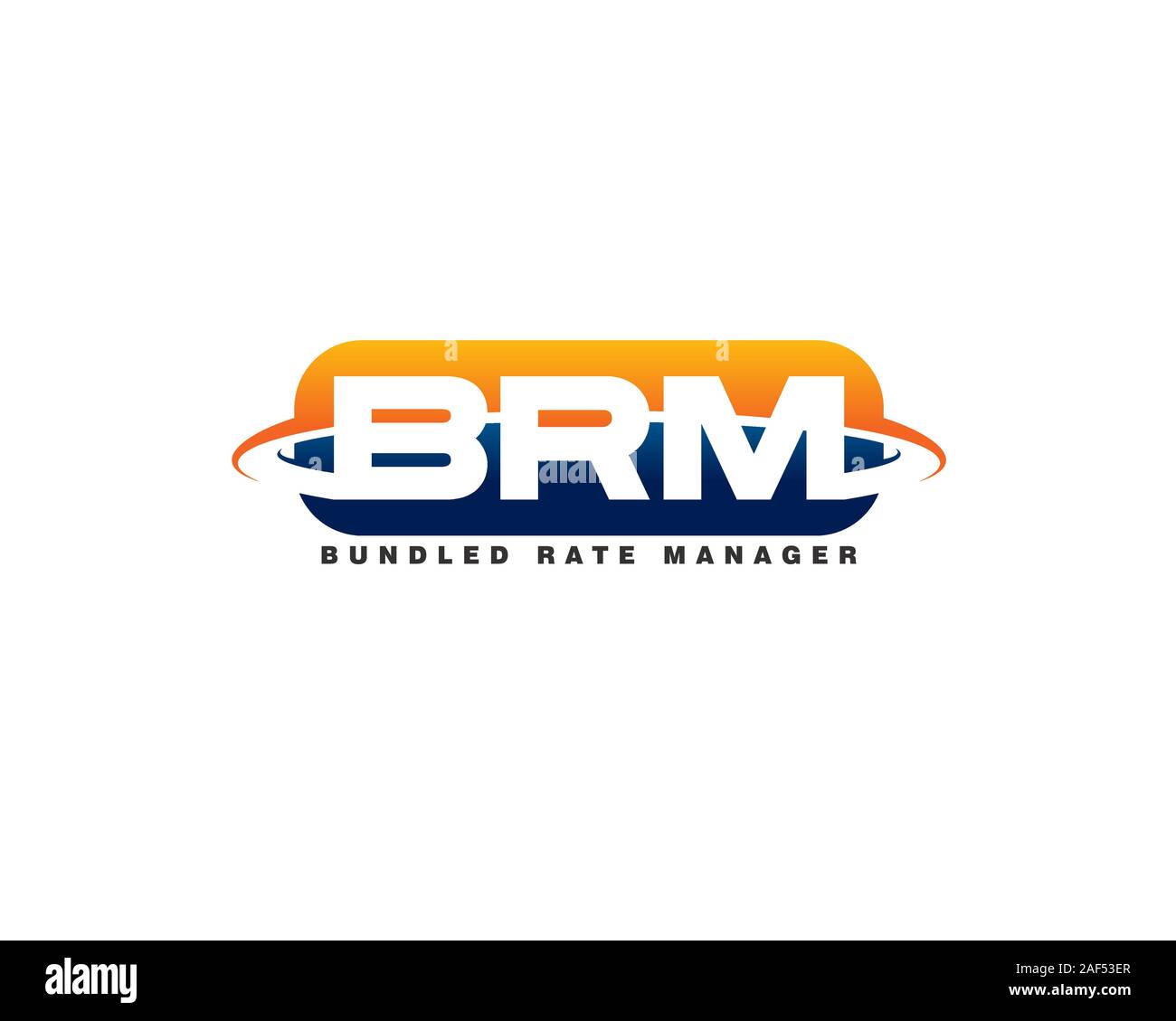 initial letter B R M logo template Stock Vector