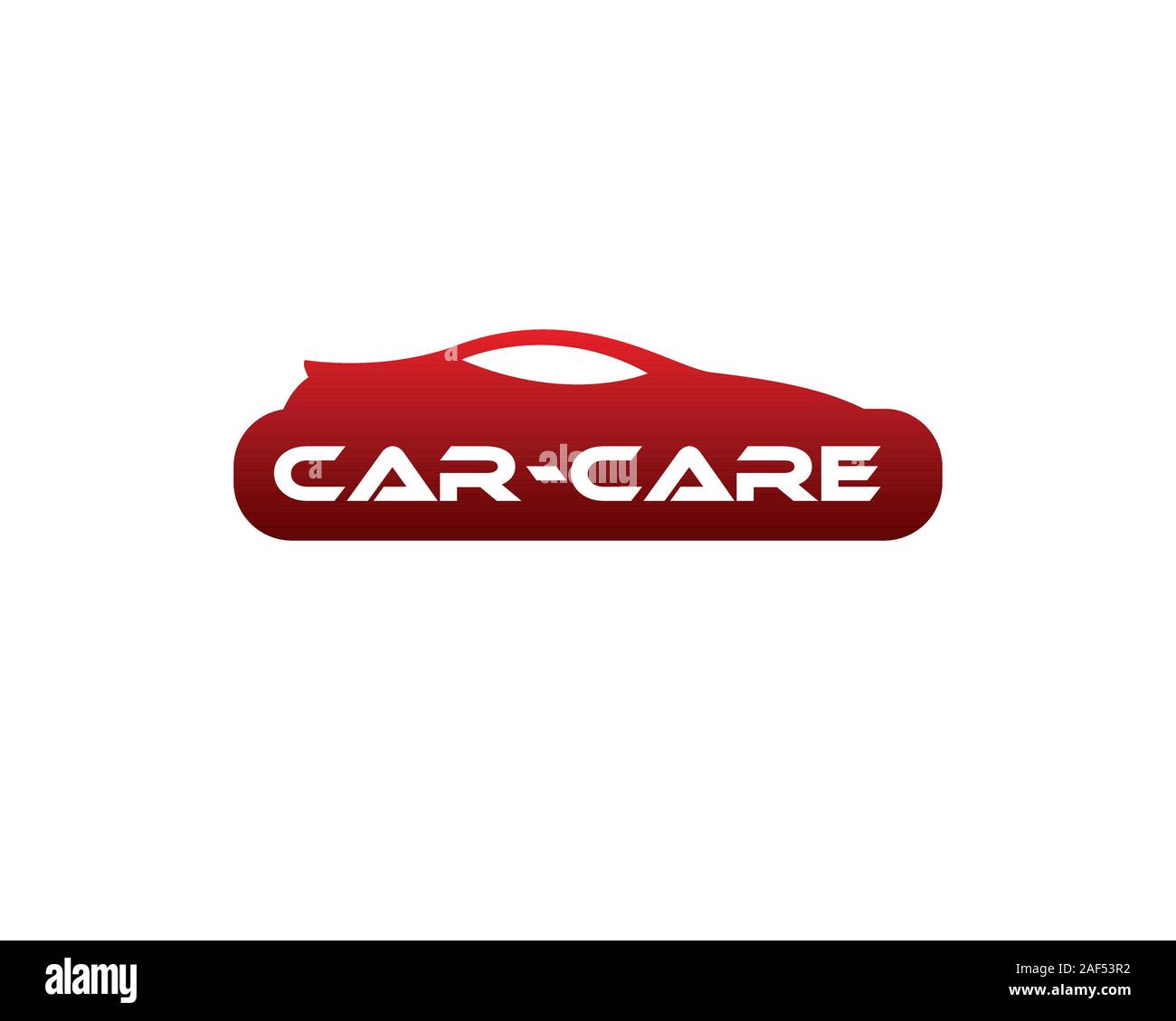 red sporty car care auto mobile emblem logo Stock Vector
