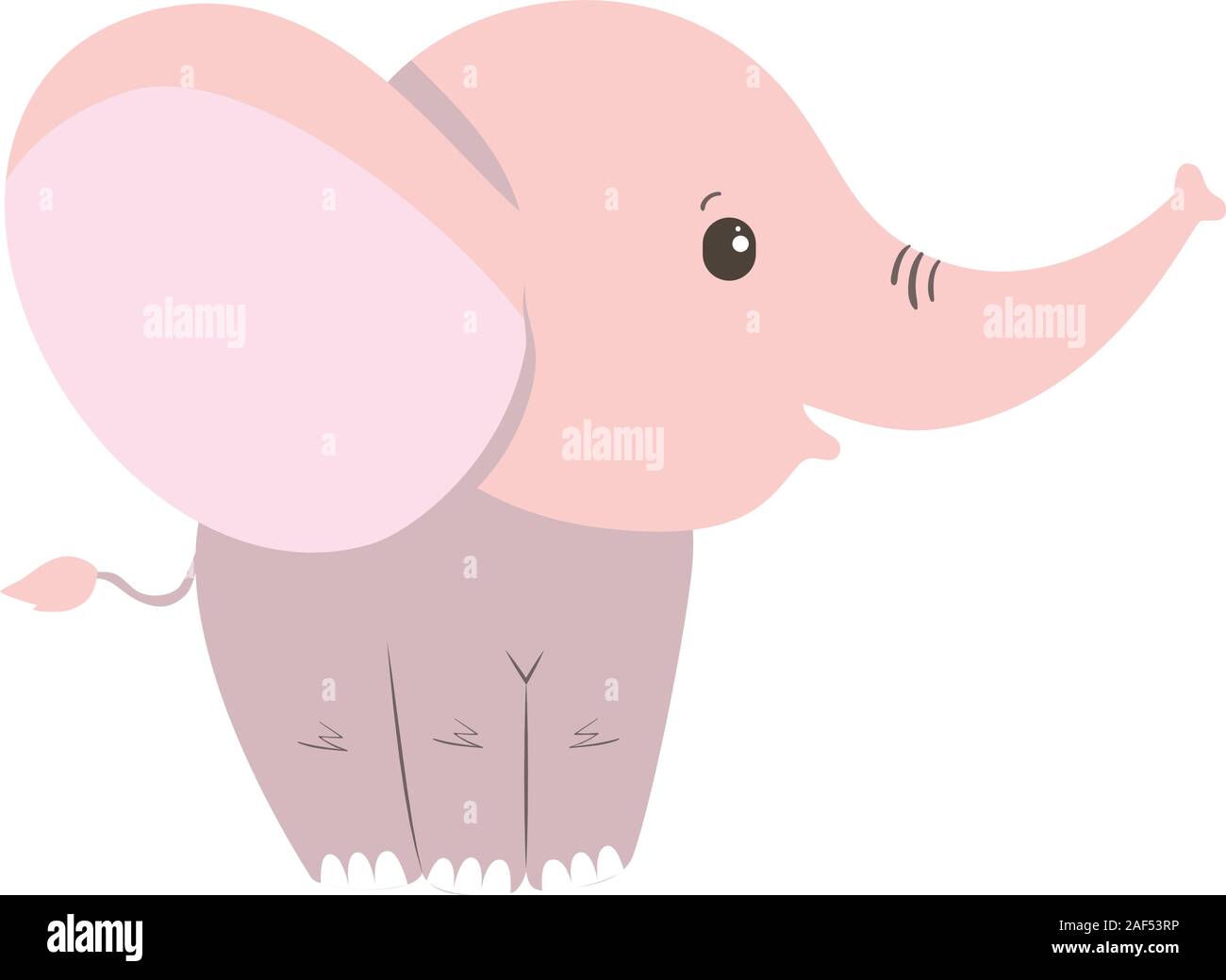 Isolated cute elephant cartoon vector design Stock Vector Image & Art ...