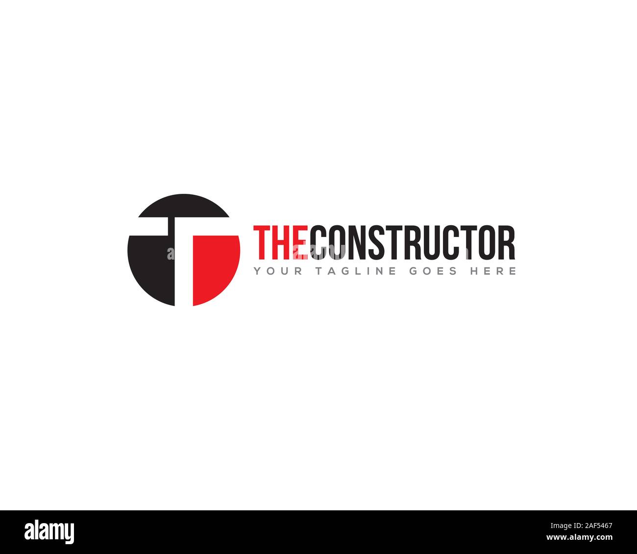 letter T construction building road infrastructure Stock Vector