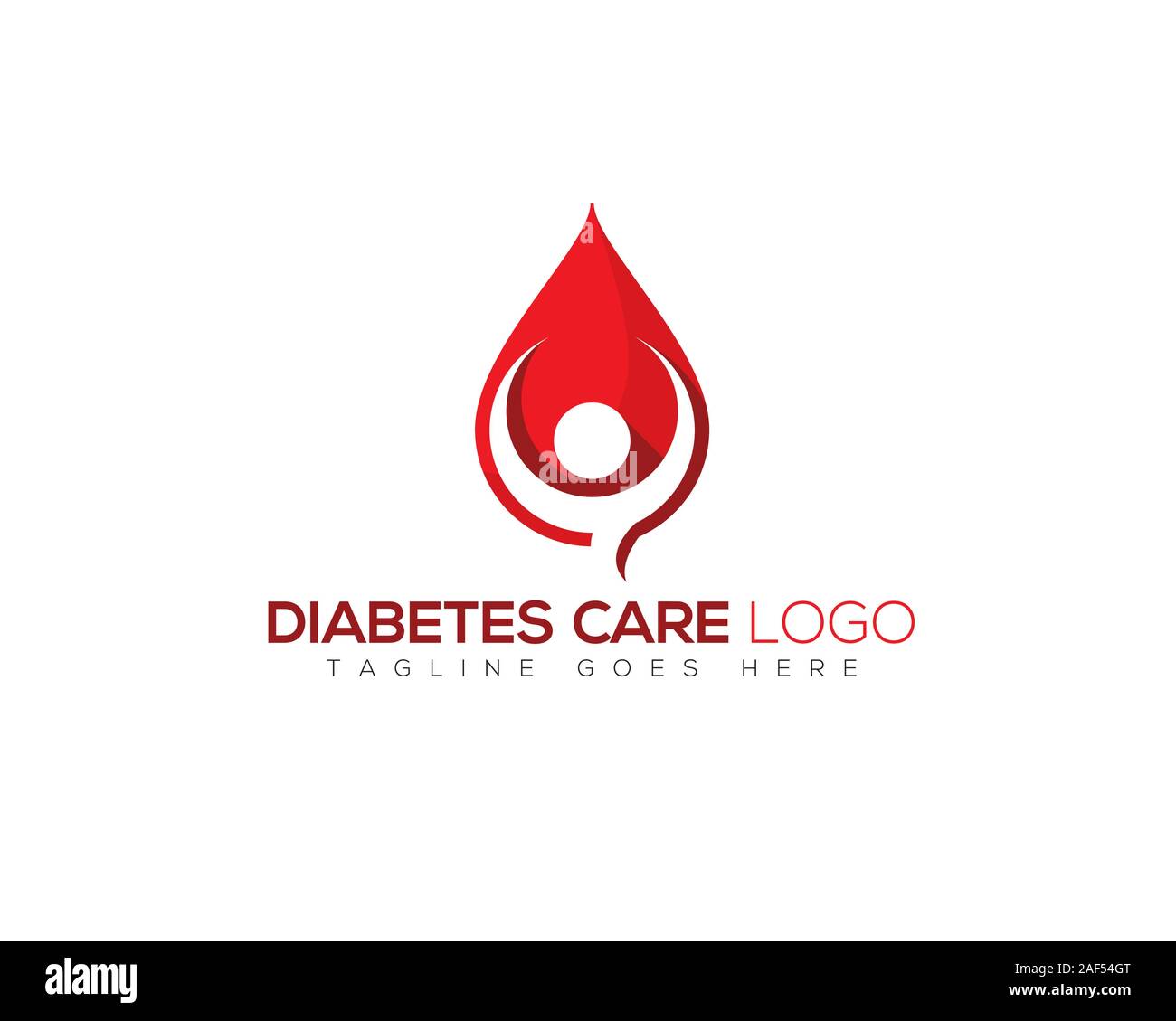 red drop with human figure inside Stock Vector