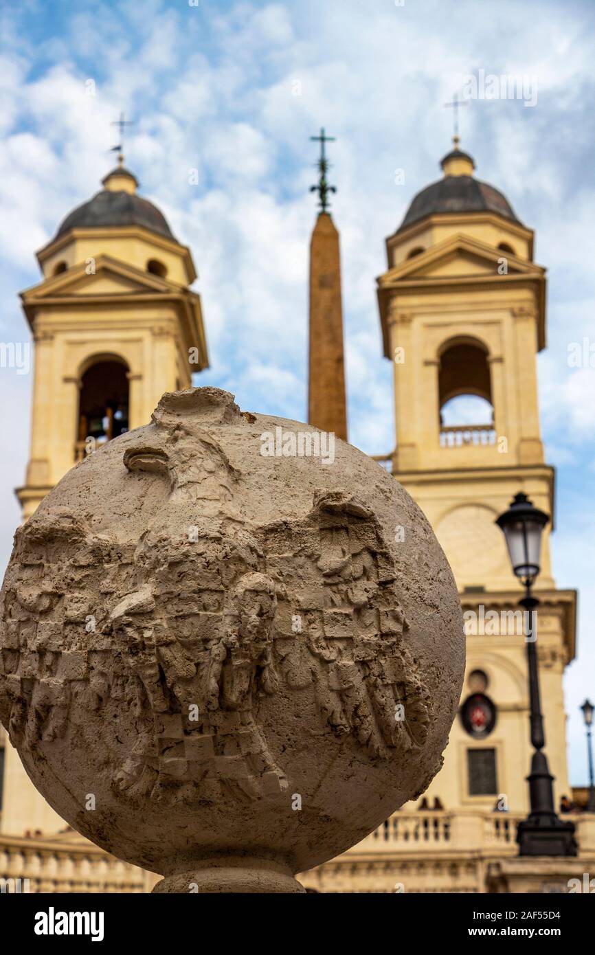 Finial Of The Spanish Steps Newel Post With A Decorative Innocent