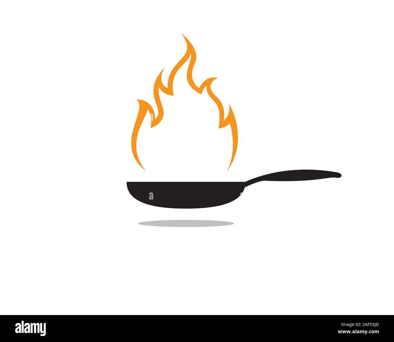 cook flame fire logo chef kitchen Stock Vector