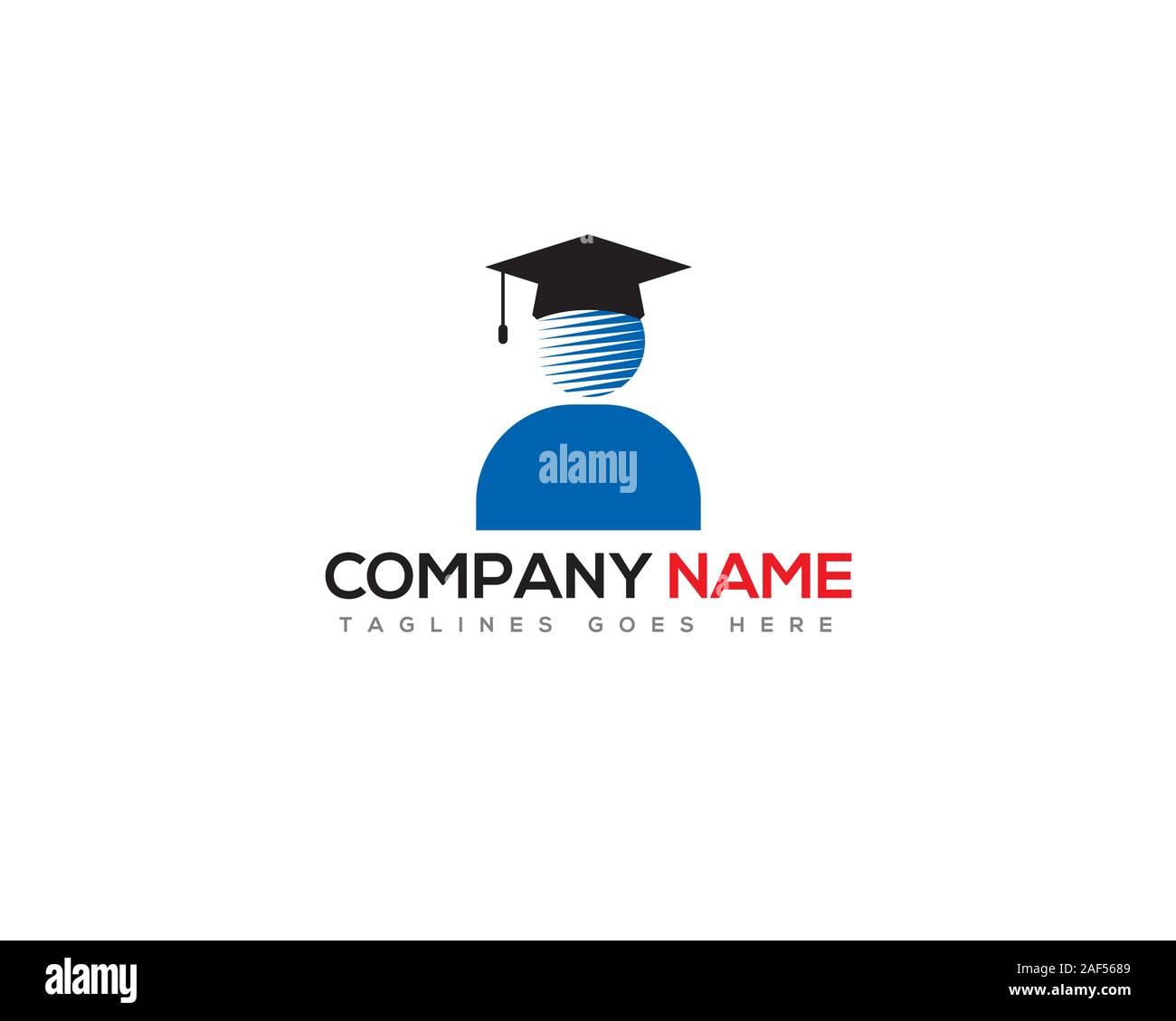 graduate university education achievement  logo Stock Vector