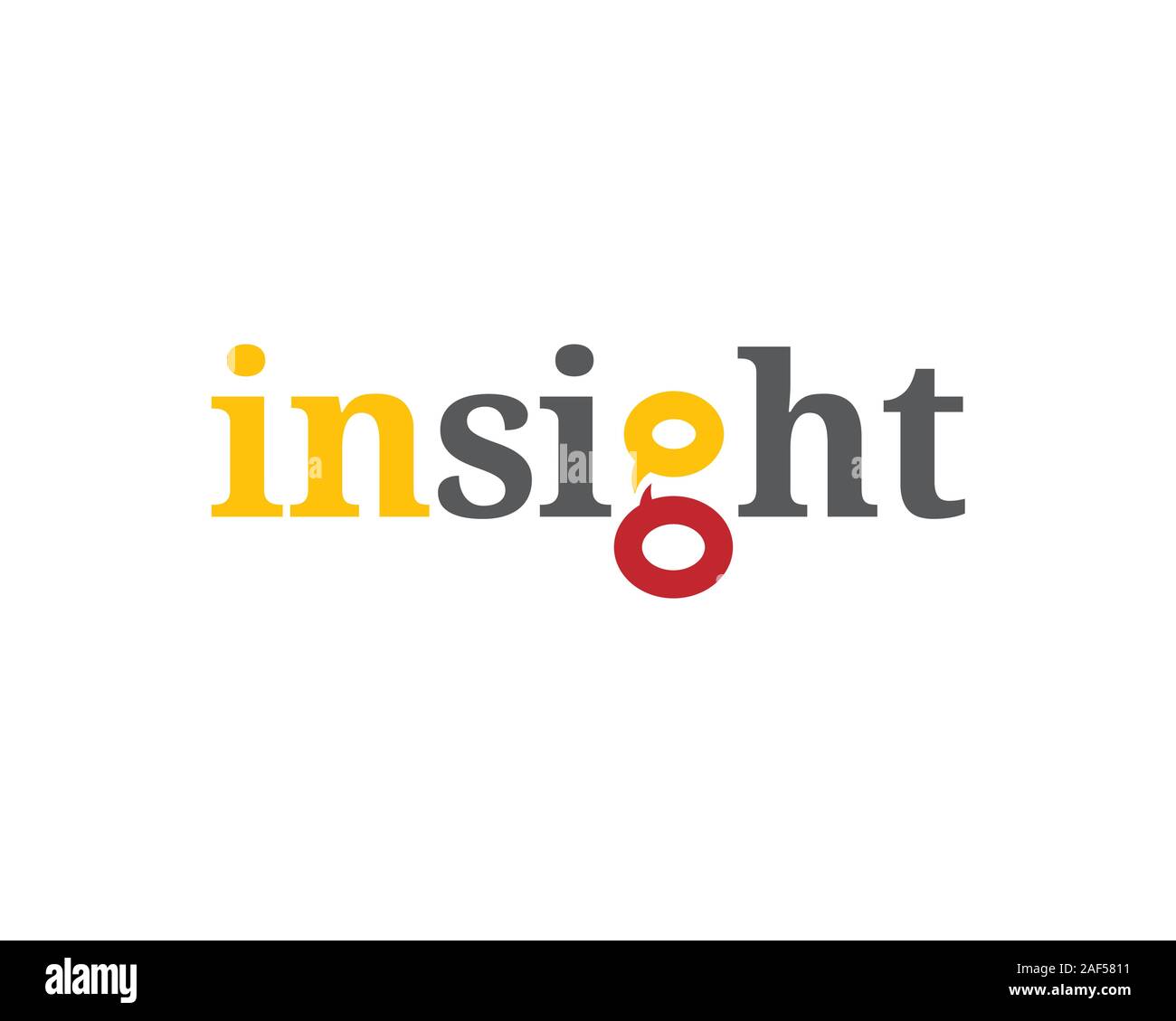 insight wordmark with two bubble words Stock Vector
