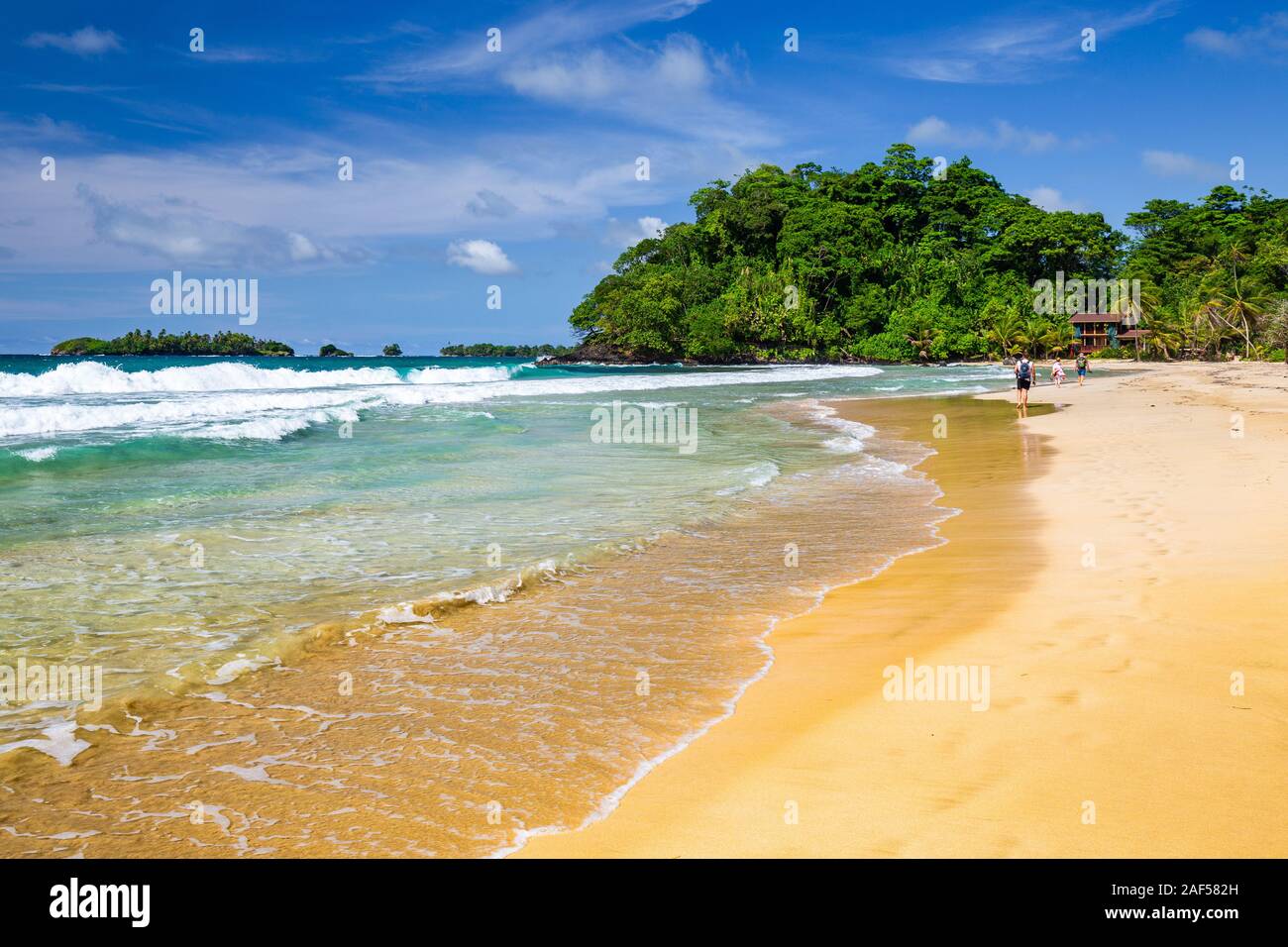 The beautiful Red Frog Beach, Bocas del Toro, Panama Stock Photo