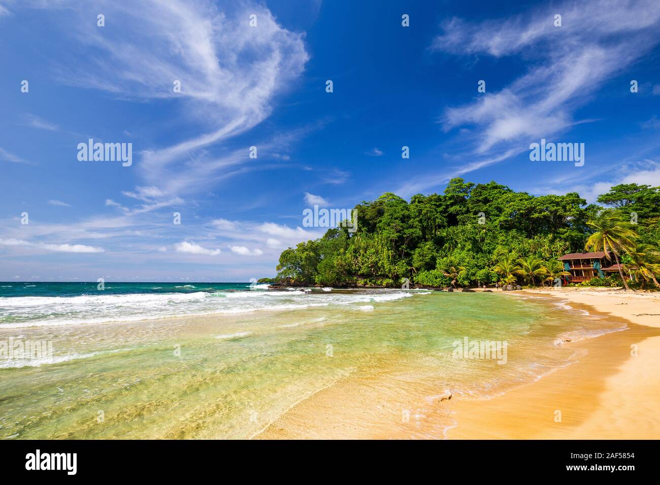 The beautiful Red Frog Beach, Bocas del Toro, Panama Stock Photo