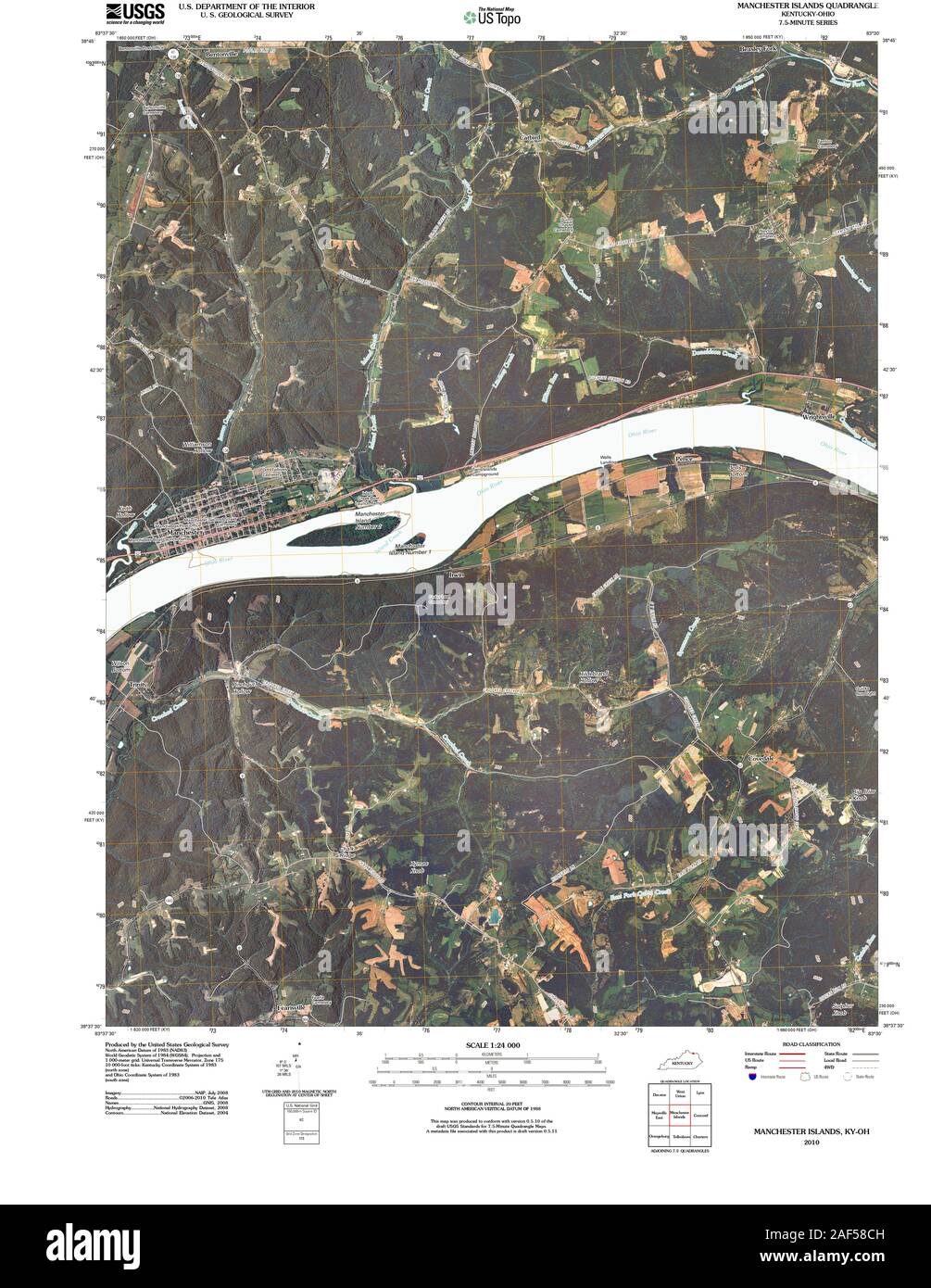 Map of manchester ohio Cut Out Stock Images & Pictures Alamy