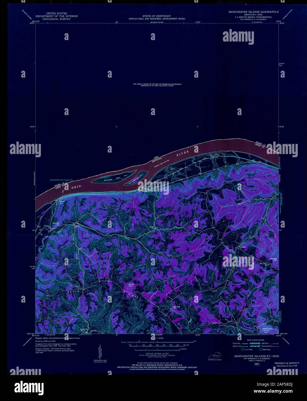 Map of manchester ohio hires stock photography and images Alamy