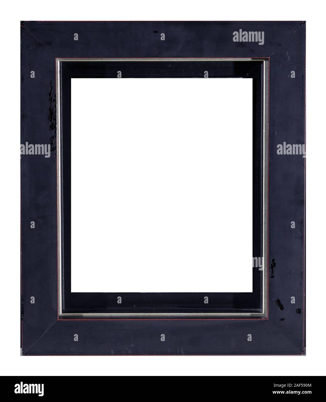 Isolated Photo Frame, Wooden Antique Photo Frame. Old and Used Photo