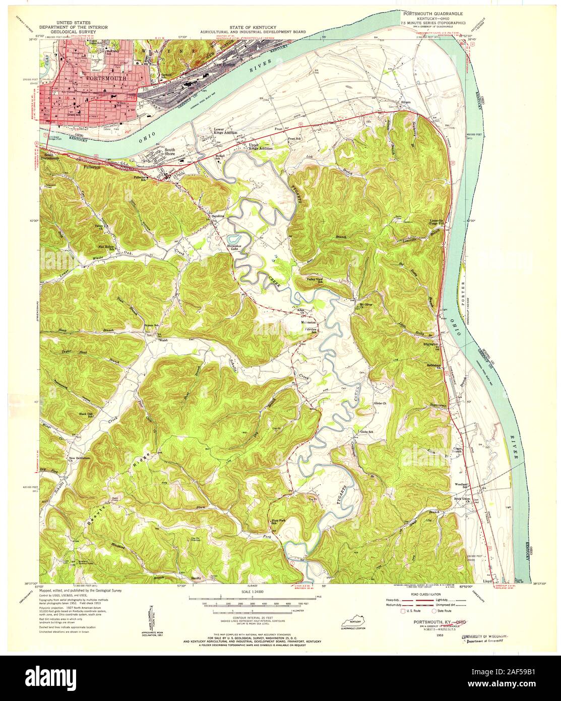 Portsmouth ohio map hires stock photography and images Alamy