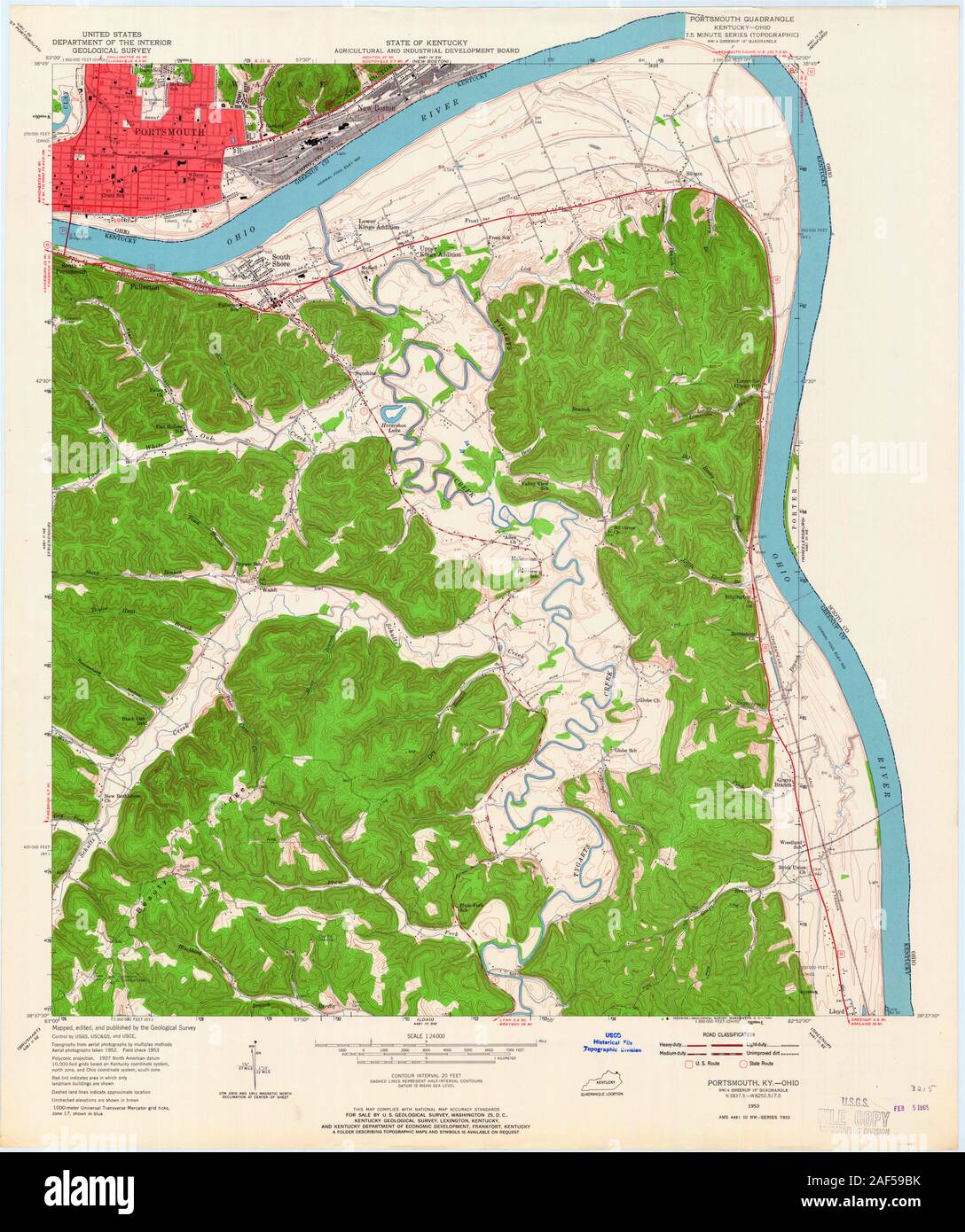Portsmouth ohio map hires stock photography and images Alamy