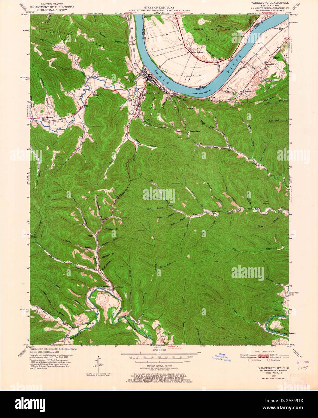 Map of vanceburg hires stock photography and images Alamy