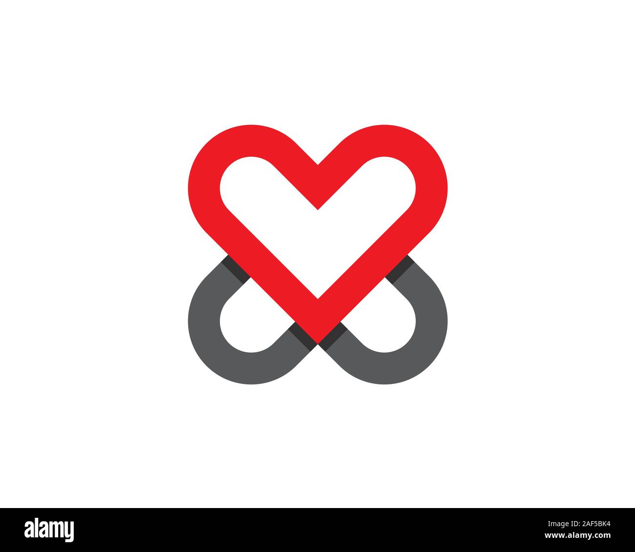 hearth forming letter x Stock Vector
