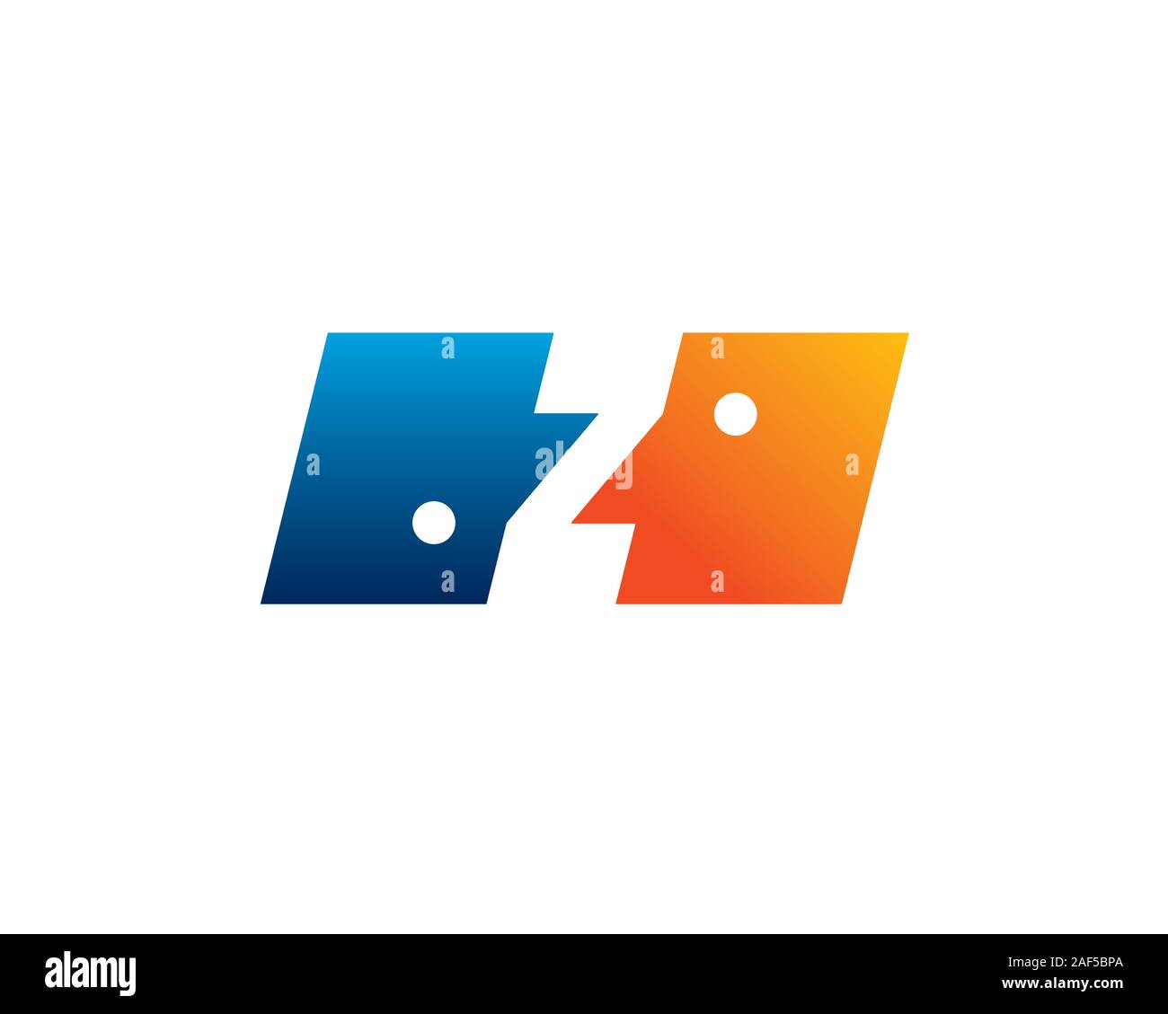 letter z two heads chat Stock Vector