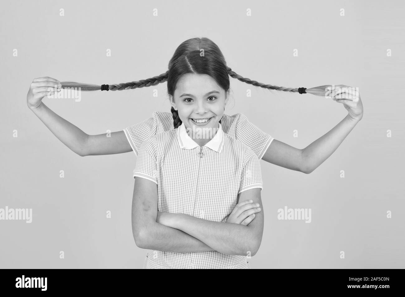 Playing With Pigtails Hair Fashion Beauty Childhood Happiness