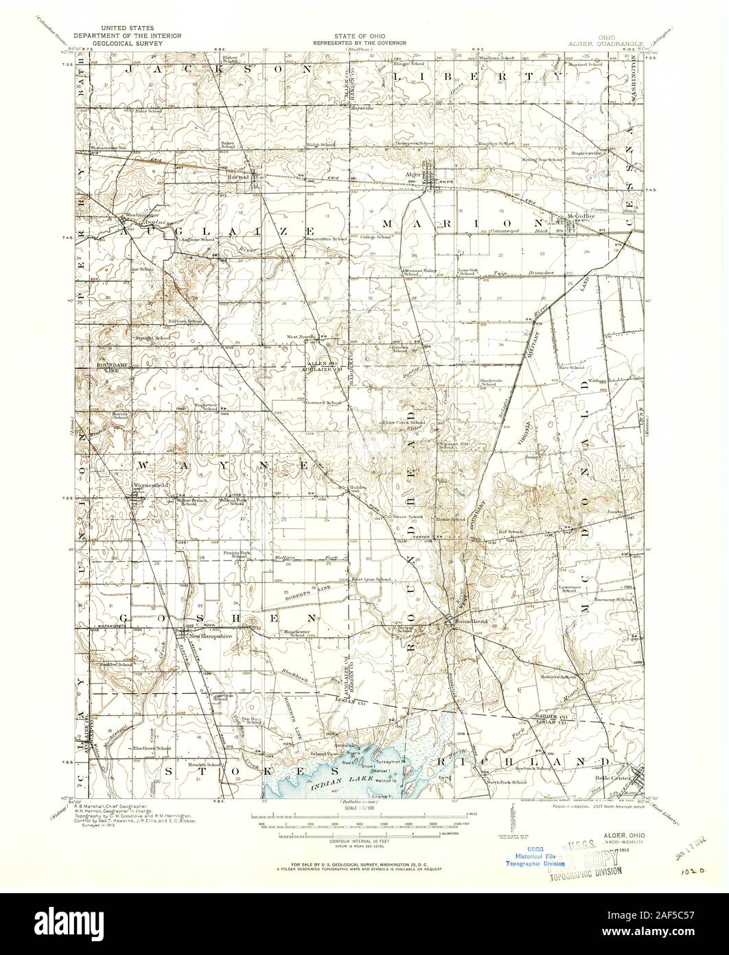 1913 ohio map hires stock photography and images Alamy