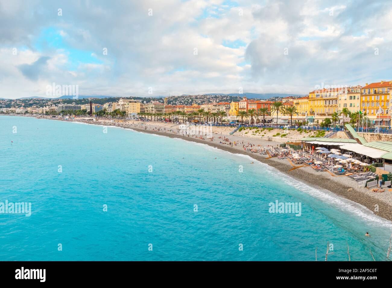 French riviera beach umbrella hi-res stock photography and images 