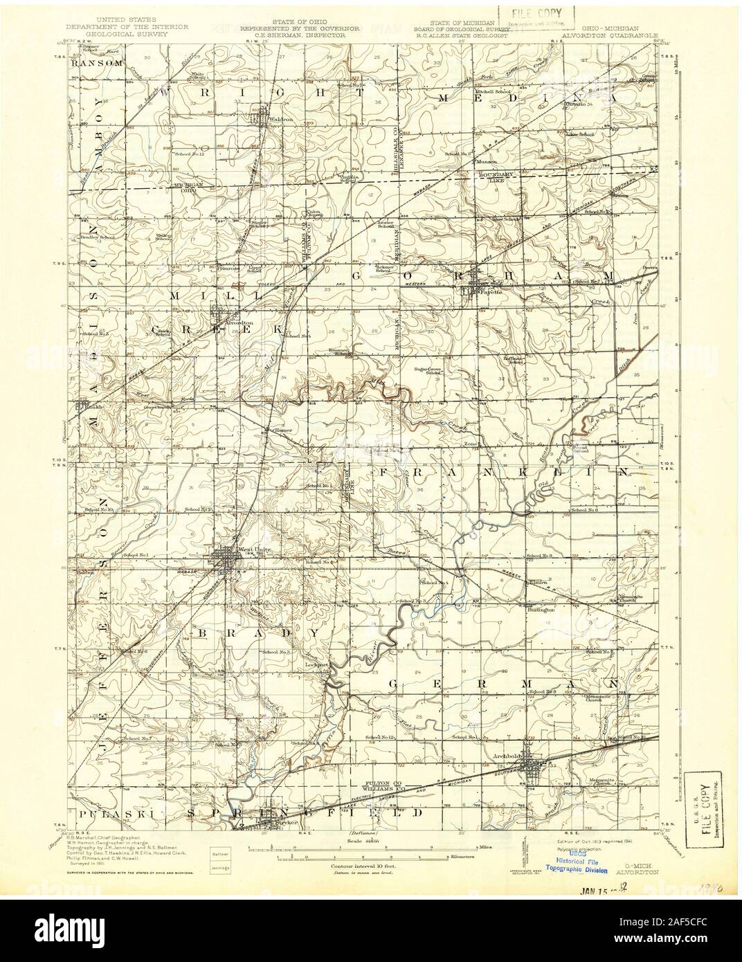 1913 ohio map hires stock photography and images Alamy