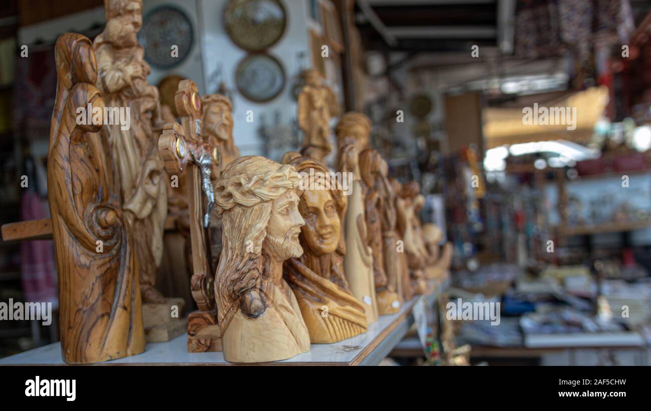 Artefacts and religious statues in display on the roadside of the City ...