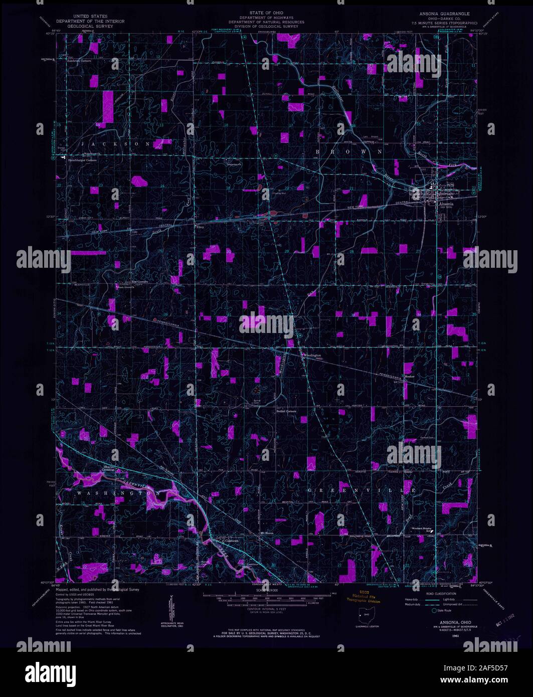 Ansonia map hires stock photography and images Alamy
