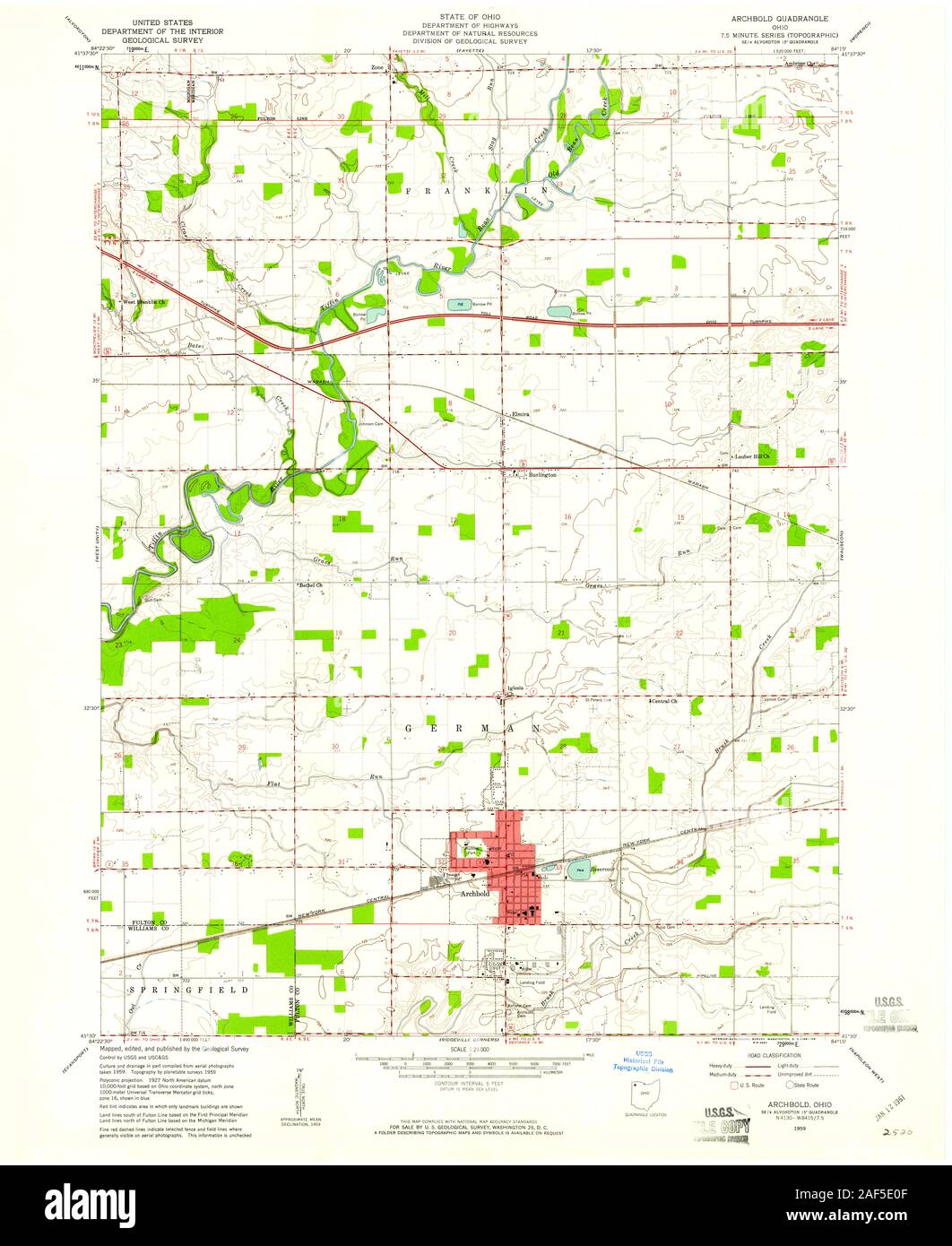 Map of archbold ohio hires stock photography and images Alamy