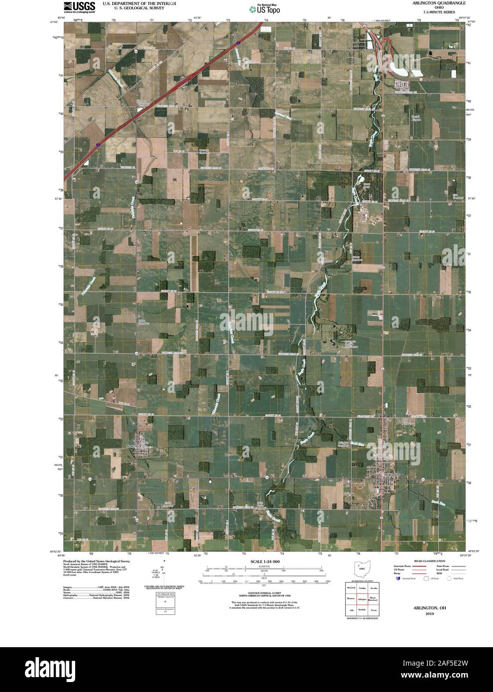 Map of arlington ohio hires stock photography and images Alamy