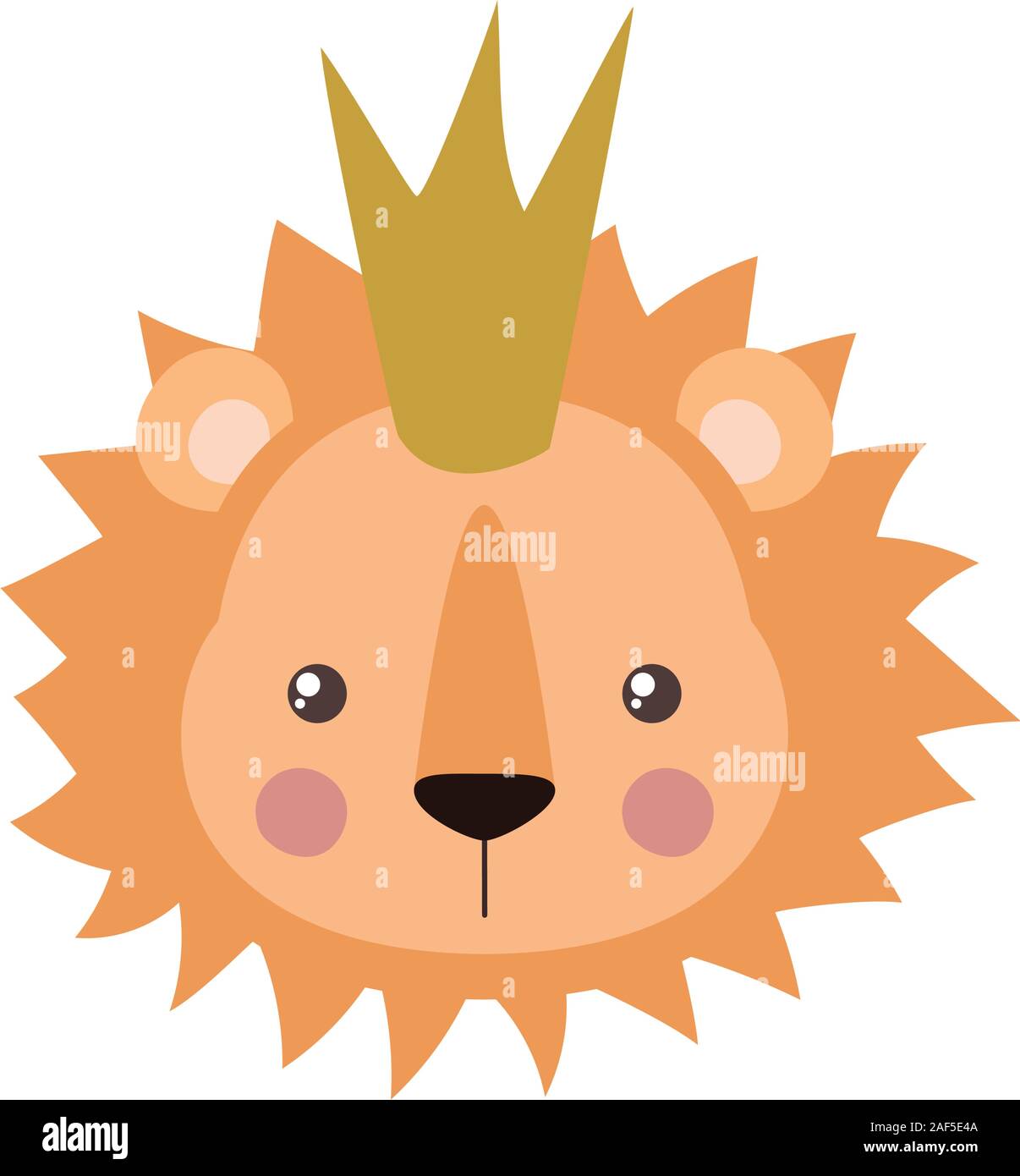 Cute lion with crown vector design Stock Vector Image & Art - Alamy