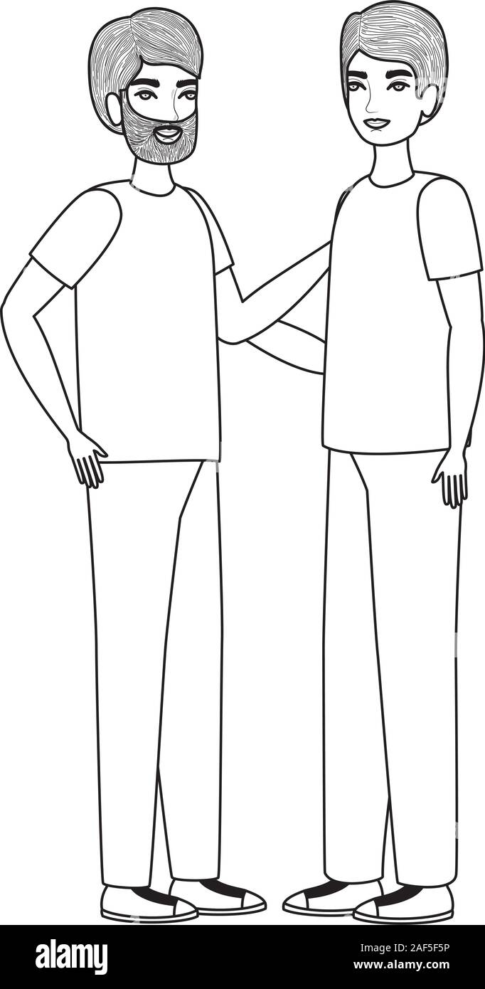 Men cartoon drawing vector design Stock Vector Image & Art - Alamy