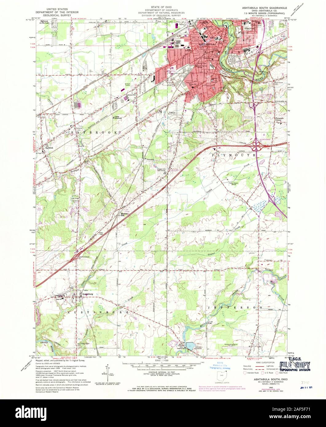 Ashtabula map Cut Out Stock Images & Pictures Alamy