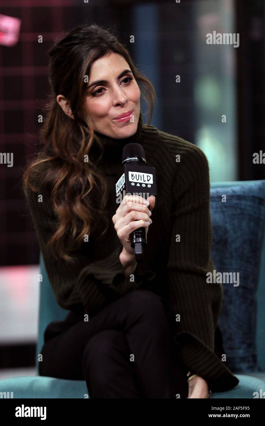 Jamie-Lynn Sigler inside for AOL Build Series Celebrity Candids - THU, AOL Build Series, New York, NY December 12, 2019. Photo By: Steve Mack/Everett Collection Stock Photo