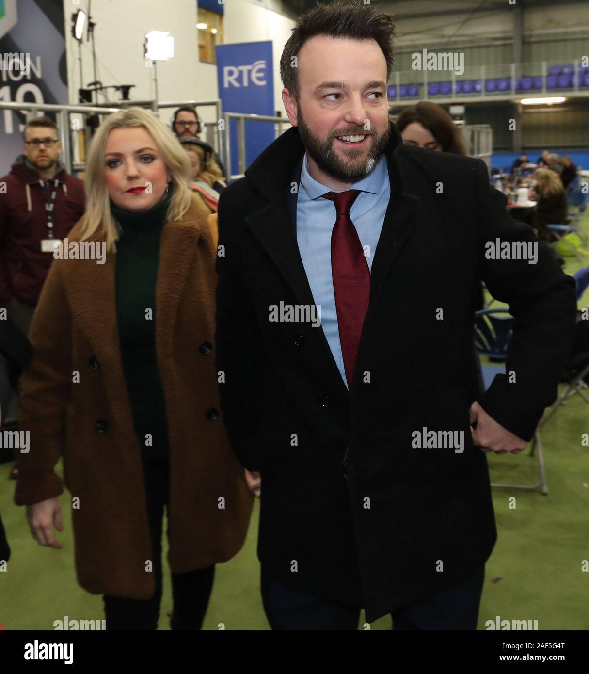 SDLP leader Colum Eastwood and his wife Rachel arrive at Meadowbank ...