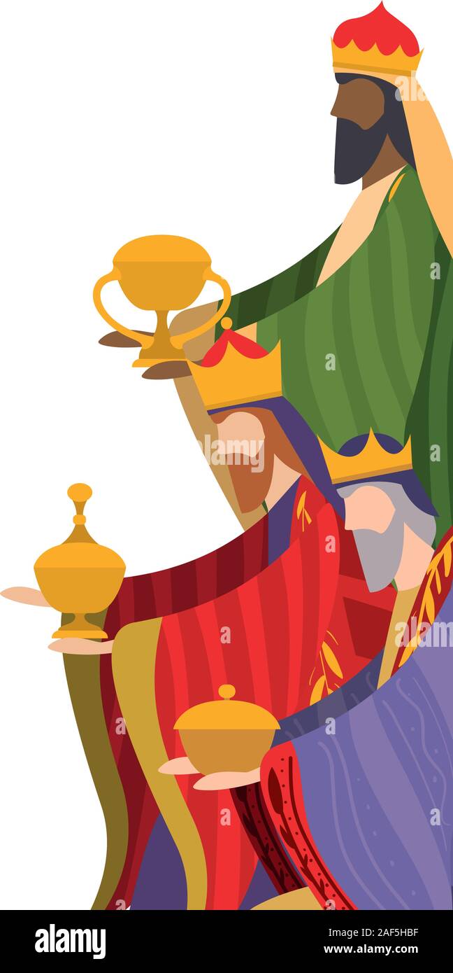 Three wise men of happy epiphany day vector design Stock Vector Image ...