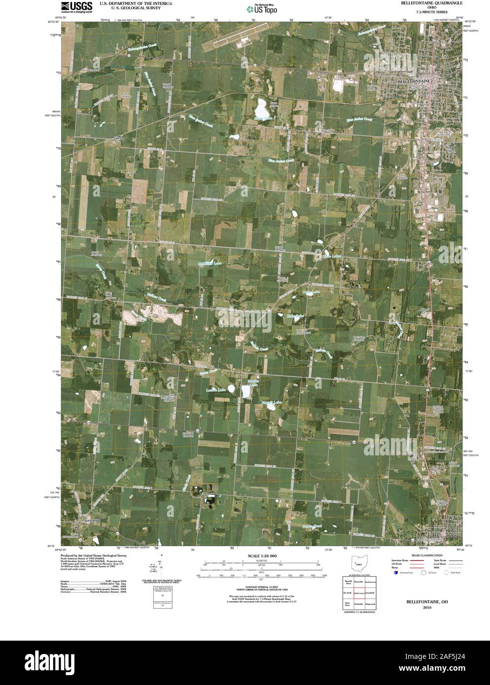 Bellefontaine ohio map hires stock photography and images Alamy