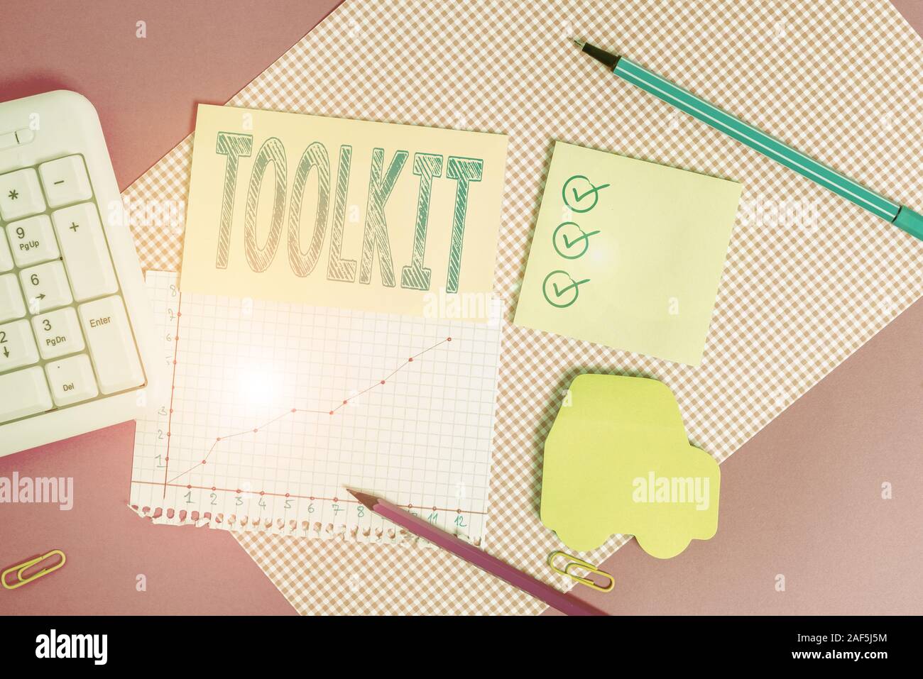 Handwriting text writing Toolkit. Conceptual photo set of tools kept in ...