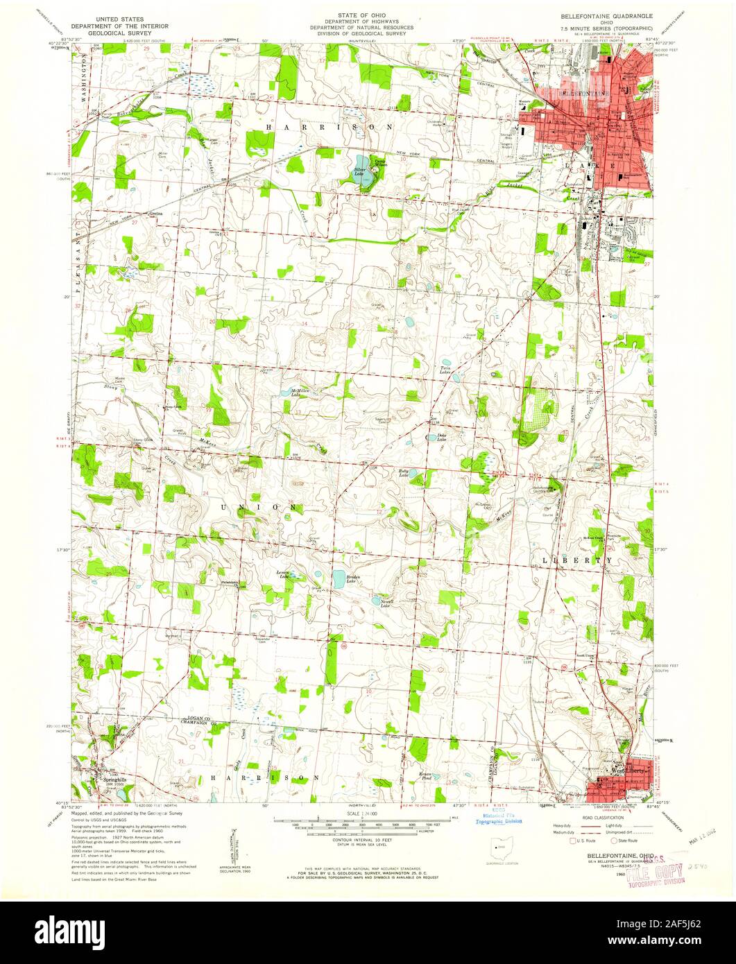 Map of bellefontaine hires stock photography and images Alamy