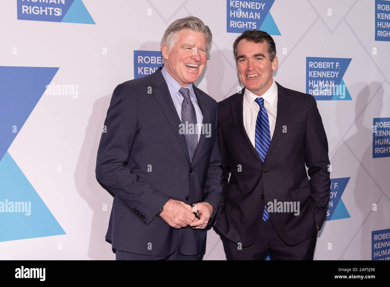 New York, NY, USA. 12th Dec, 2019. Treat Williams, Brian D'Arcy James at arrivals for 51st Annual Robert F. Kennedy Human Rights Ripple of Hope Awards, New York Hilton Midtown, New York, NY December 12, 2019. Credit: Jason Smith/Everett Collection/Alamy Live News Stock Photo