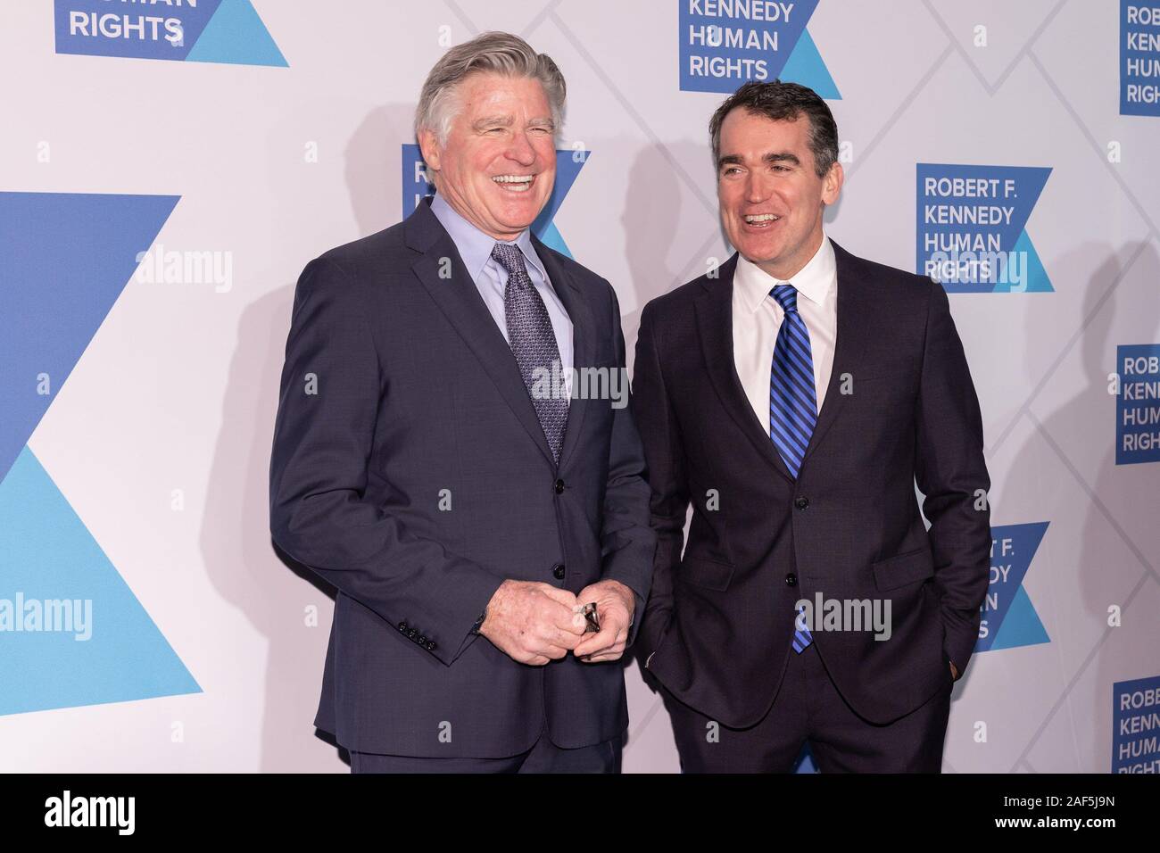 New York, NY, USA. 12th Dec, 2019. Treat Williams, Brian D'Arcy James at arrivals for 51st Annual Robert F. Kennedy Human Rights Ripple of Hope Awards, New York Hilton Midtown, New York, NY December 12, 2019. Credit: Jason Smith/Everett Collection/Alamy Live News Stock Photo