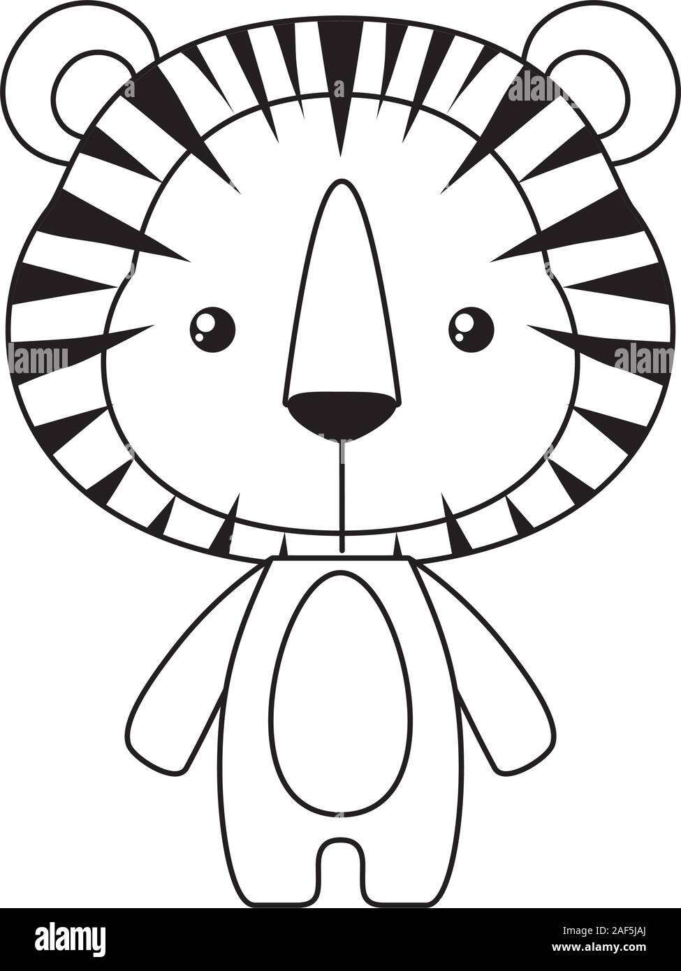 Cute tiger cartoon vector design Stock Vector Image & Art - Alamy