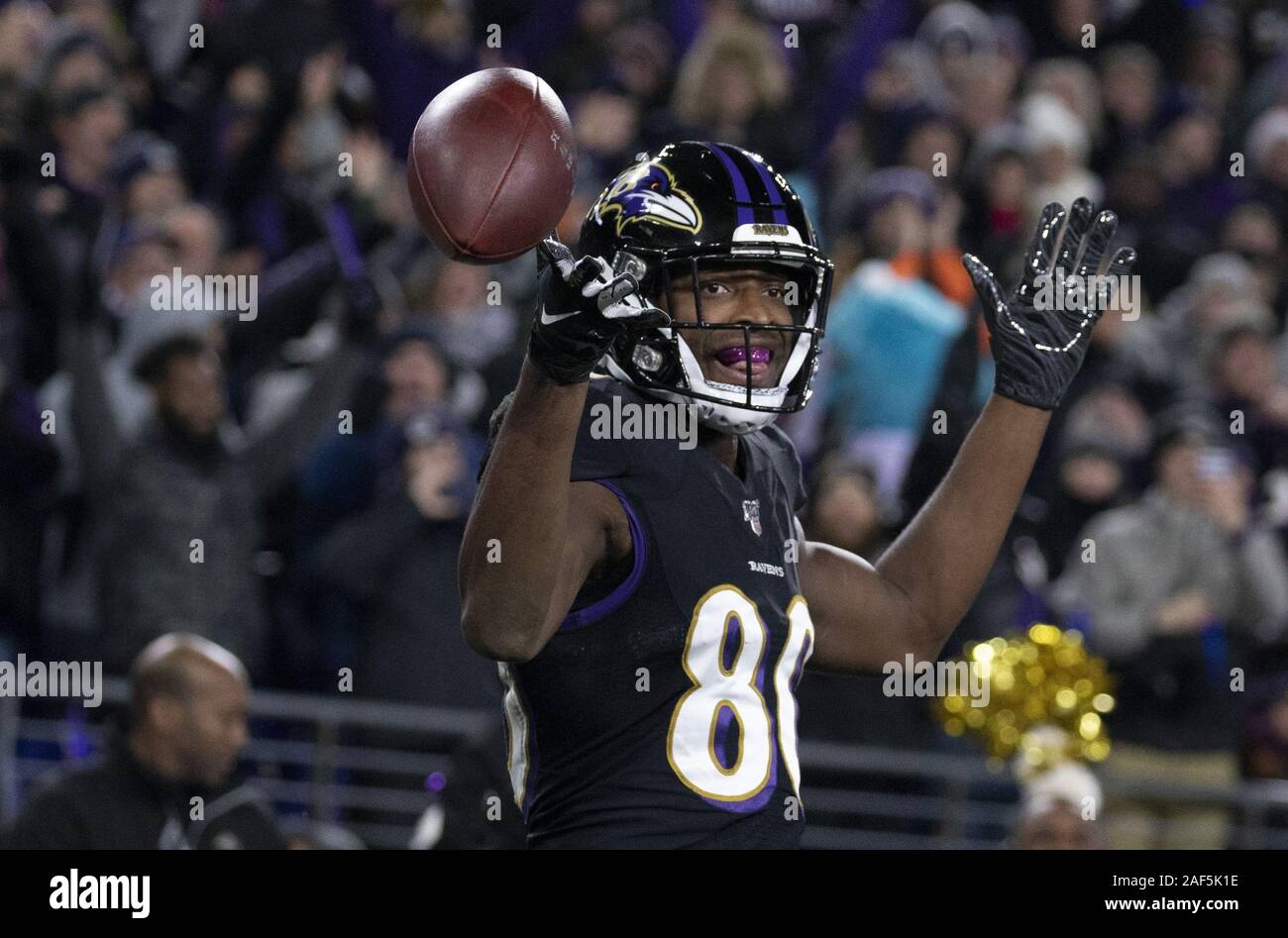 Baltimore, United States. 12th Dec, 2019. Baltimore Ravens wide