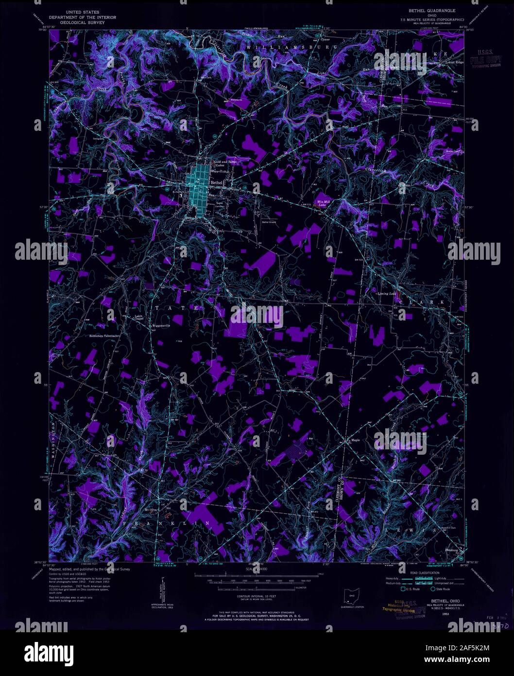 Bethel ohio map hires stock photography and images Alamy